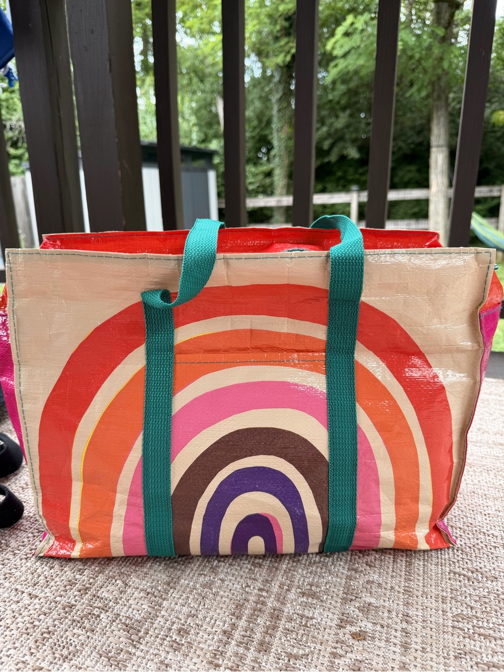 Blue-Q Shoulder zipper tote - Rainbow